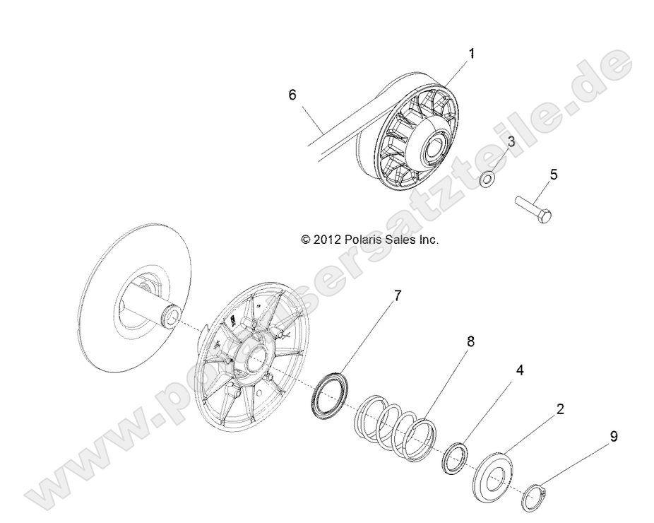 DRIVE TRAIN, SECONDARY CLUTCH