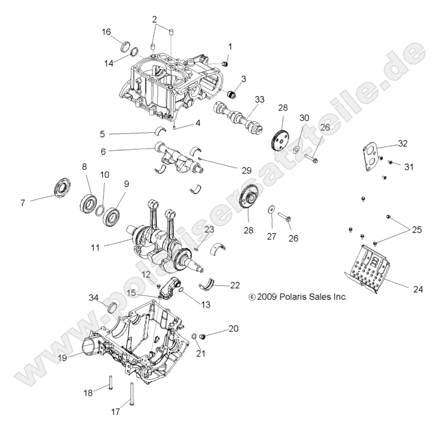 ENGINE, CRANKCASE and CRANKSHAFT