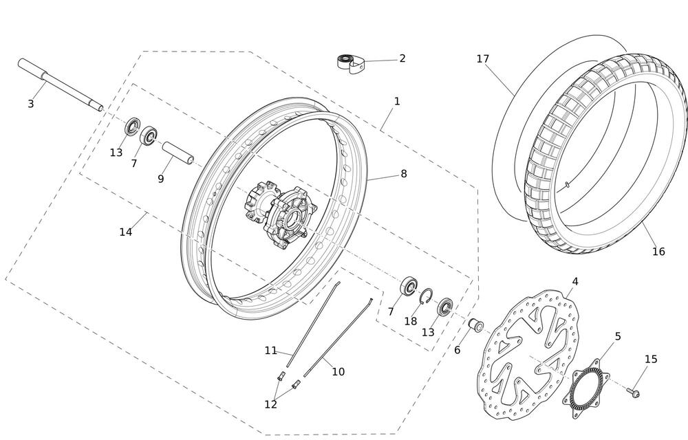 Caballero125MY24-Vorderrad Vorderrad