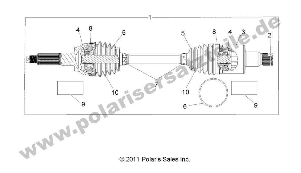 DRIVE TRAIN, REAR HALF SHAFT