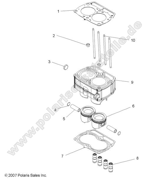 engine piston and cylinder