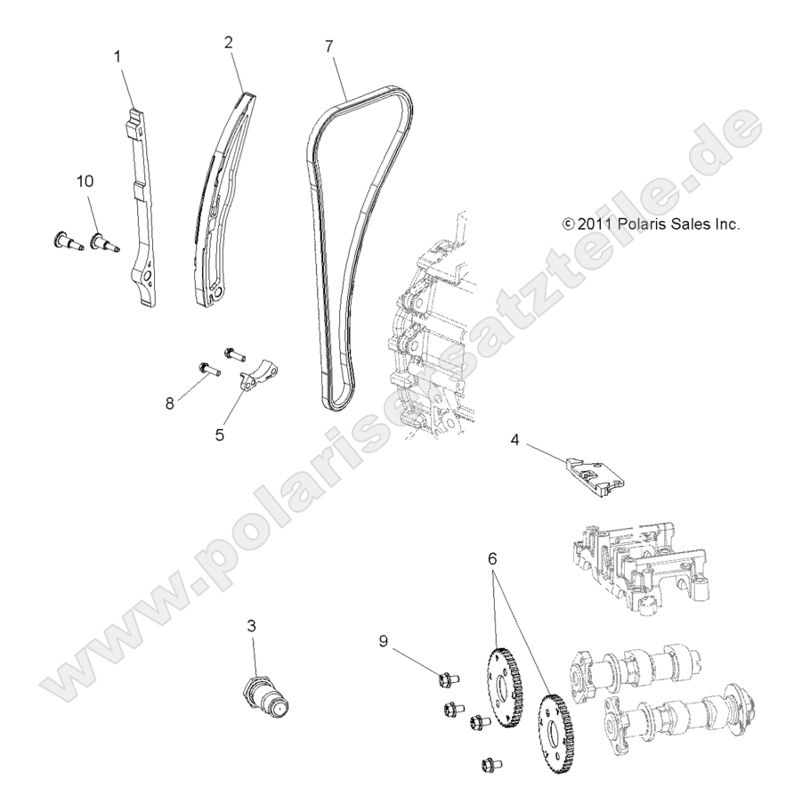 ENGINE, CAM CHAIN and SPROCKET