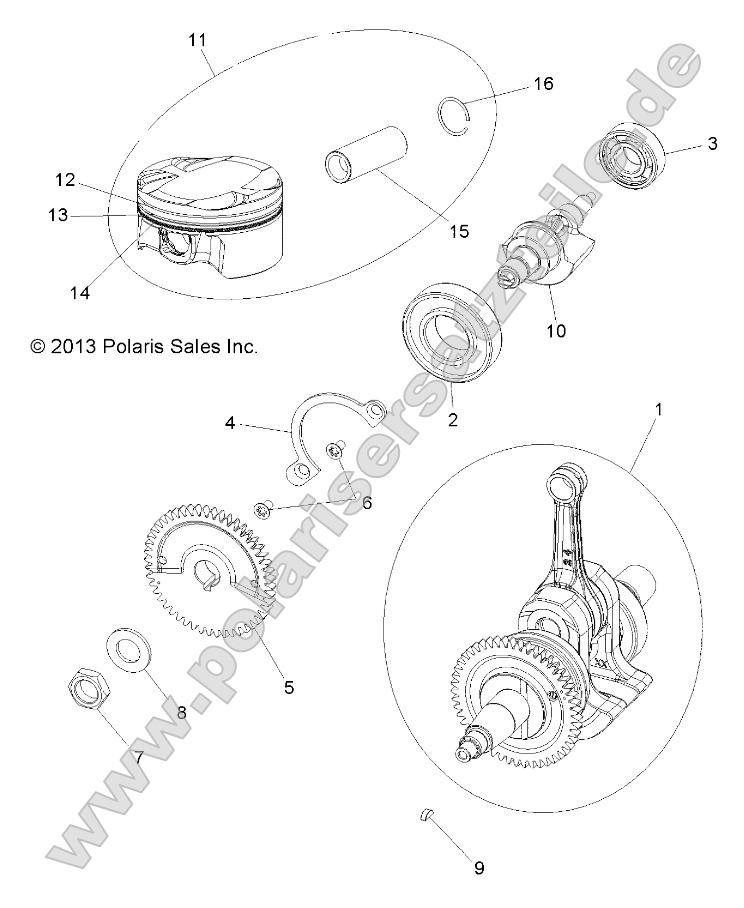 Engine, Crankshaft, Piston and Balance Shaft