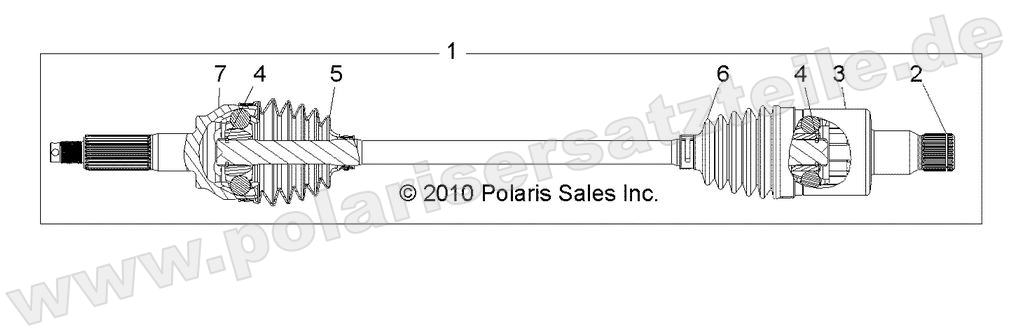 DRIVE TRAIN, REAR HALF SHAFT