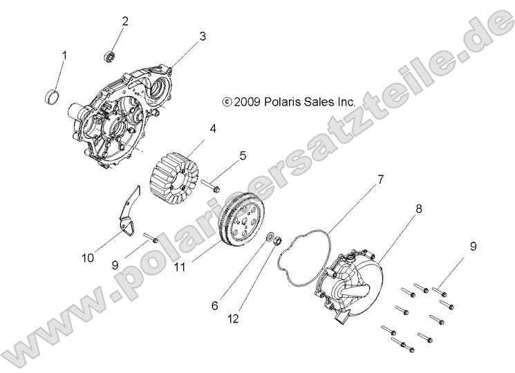 ENGINE, STATOR and FLYWHEEL