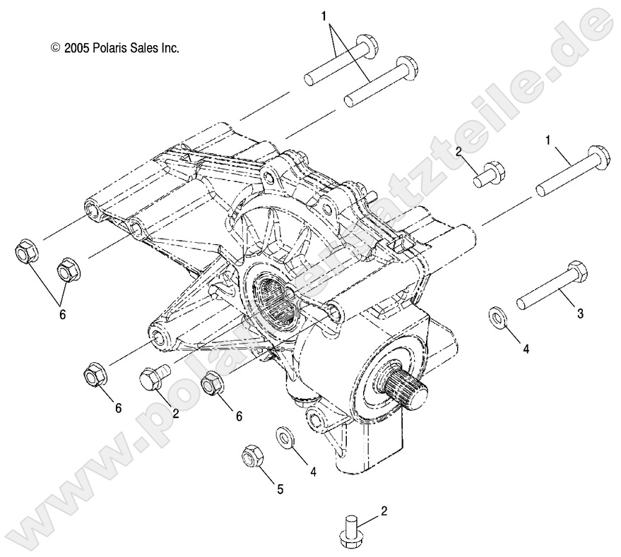 DRIVE TRAIN, REAR GEARCASE MOUNTING