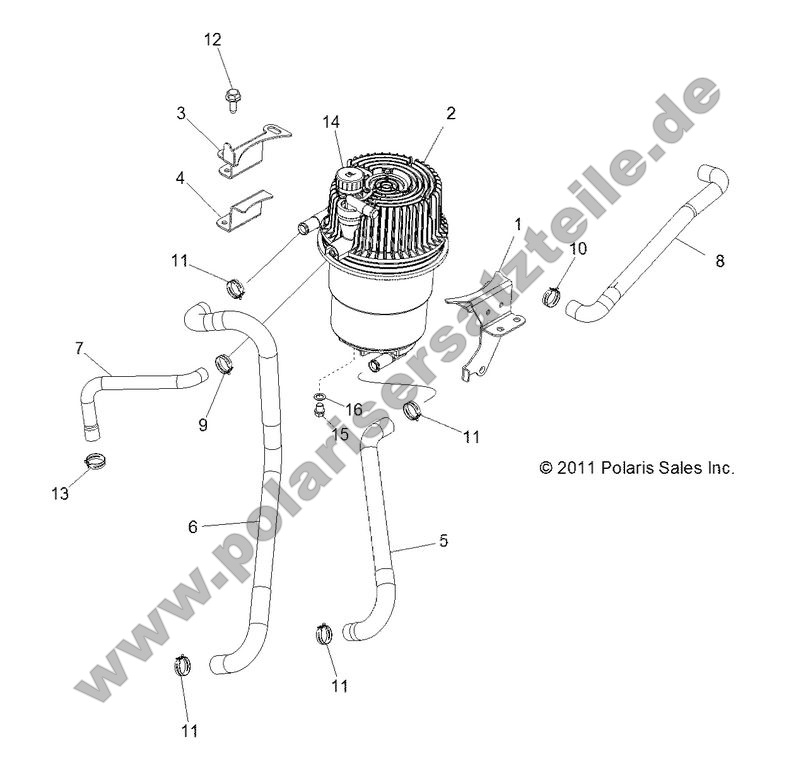 engine oil tank and lines