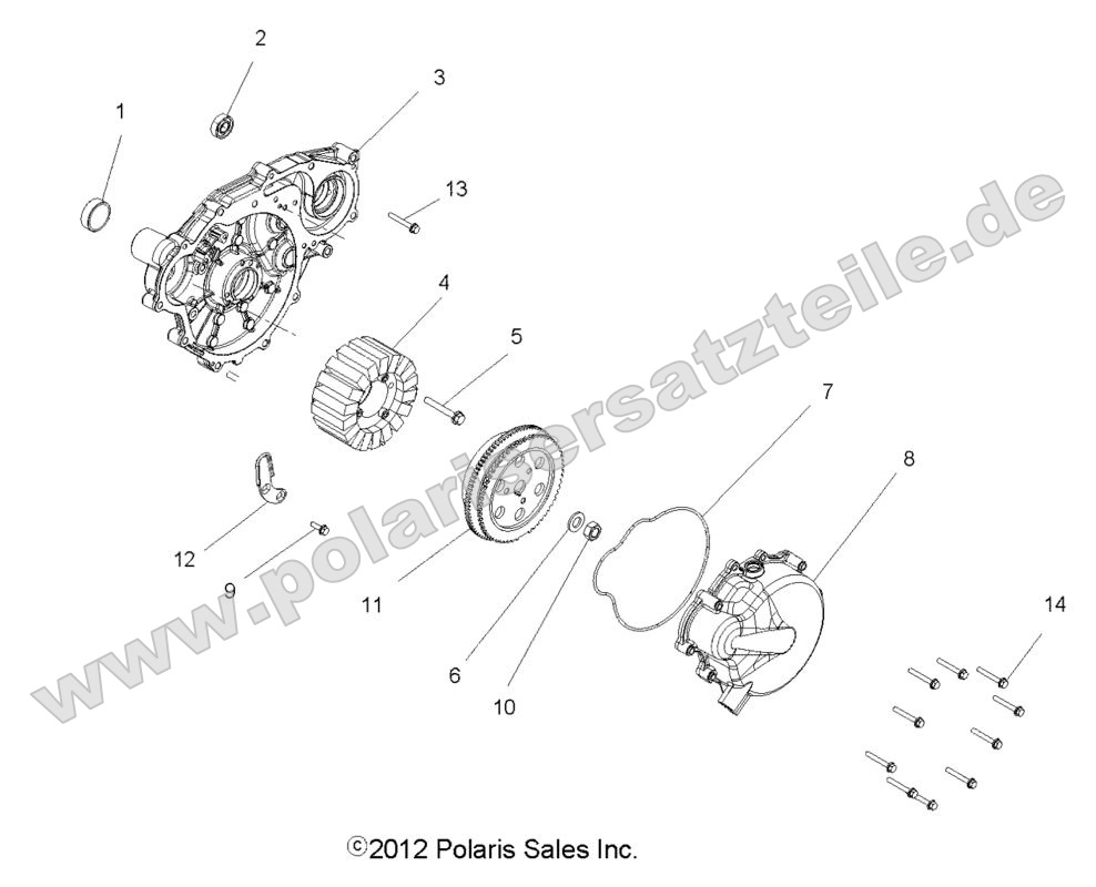ENGINE, STATOR and FLYWHEEL