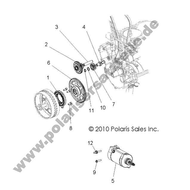 engine starter and drive