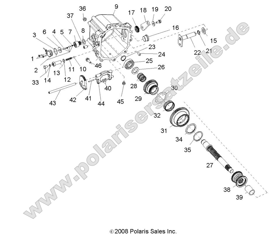 drive train main gearcase intl comp 2 (BUILT 10/16/08 AND AFTER)