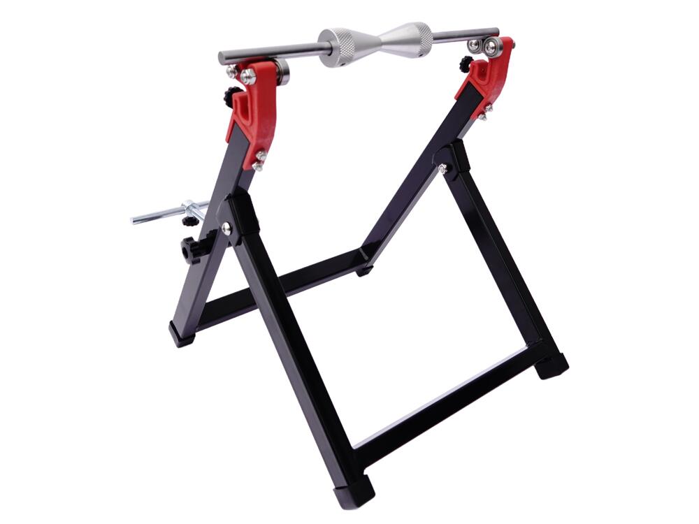 TMP Motorrad Felgen Auswuchtgerät / Wuchtbock klappbar - schwarz-rot