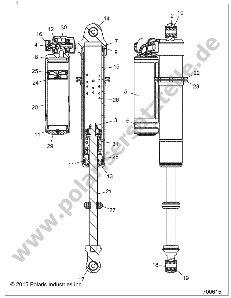 SUSPENSION, FRONT SHOCK