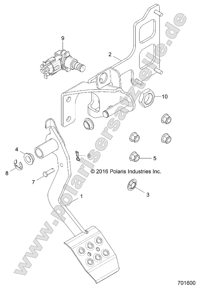 Brakes, Pedal and Master Cylinder (701600)