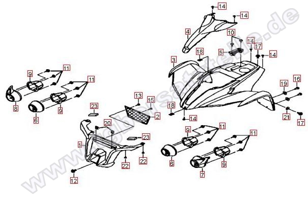 Frontverkleidung-Tankabdeckung