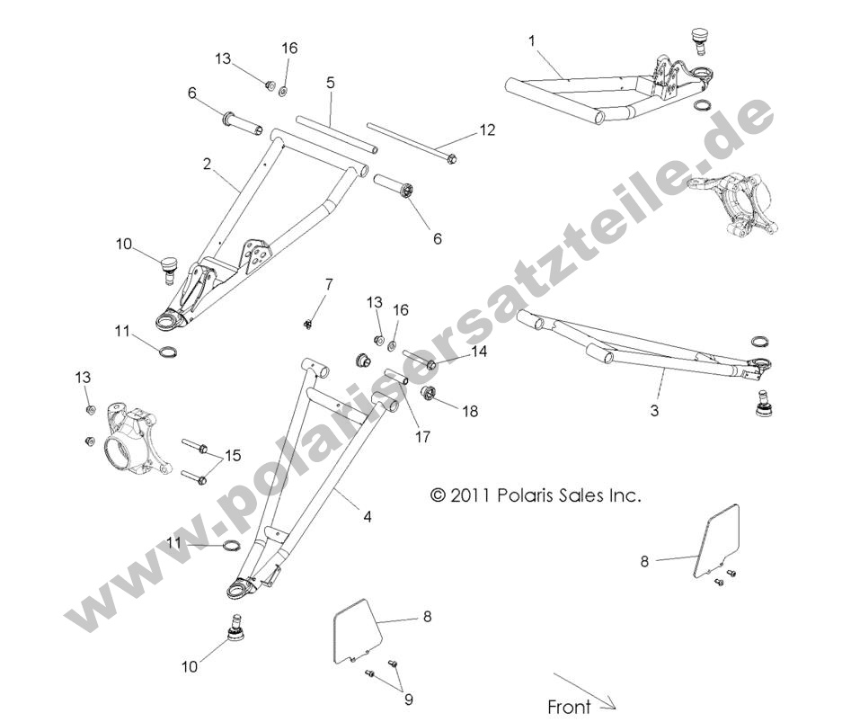 SUSPENSION, FRONT CONTROL ARMS