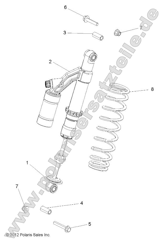 Suspension, Shock, Rear, Mounting