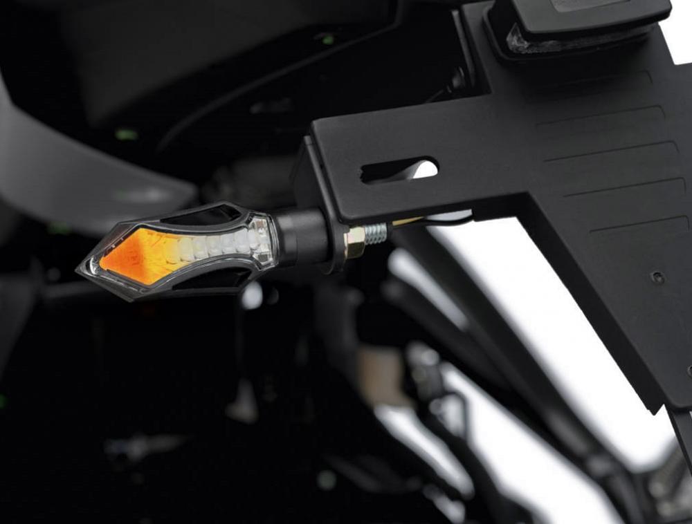 Puig Sequenzielle LED Blinker Set Tower, schwarz, Glas klar, ABE, 70x24 mm