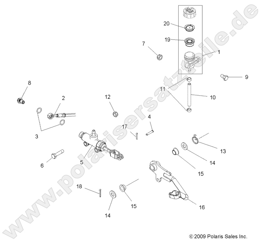 BRAKES, FOOT PEDAL and MASTER CYLINDER