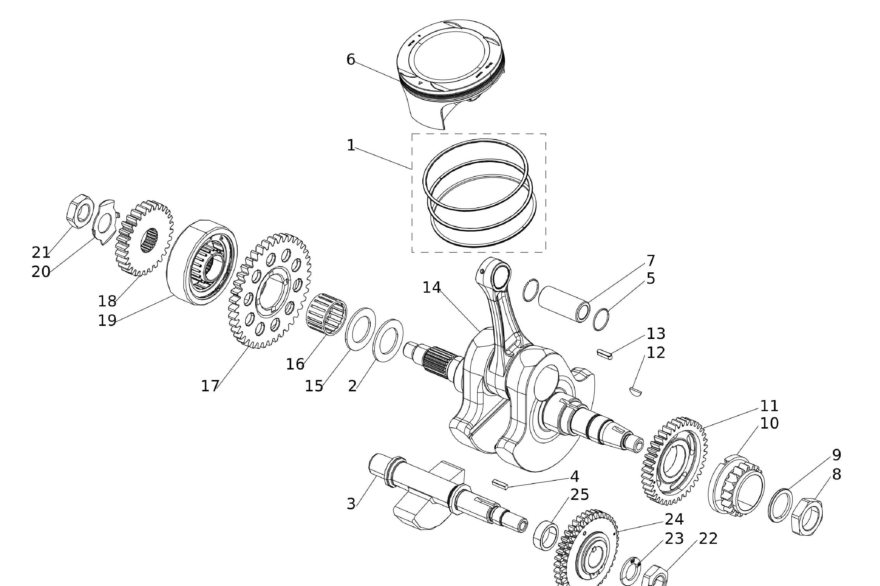 Kurbelwelle / Kolben Kurbelwelle / Kolben
