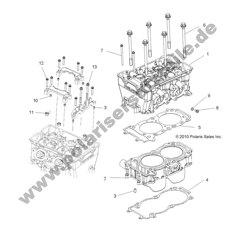 engine cylinder and head