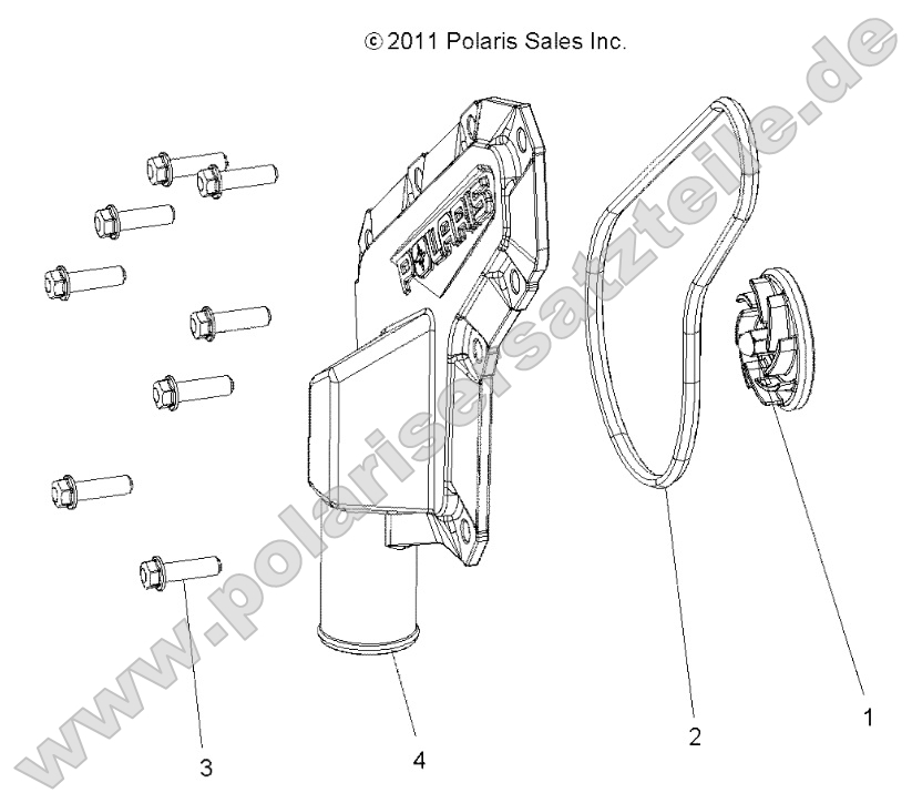 Engine, Waterpump Impeller and Cover