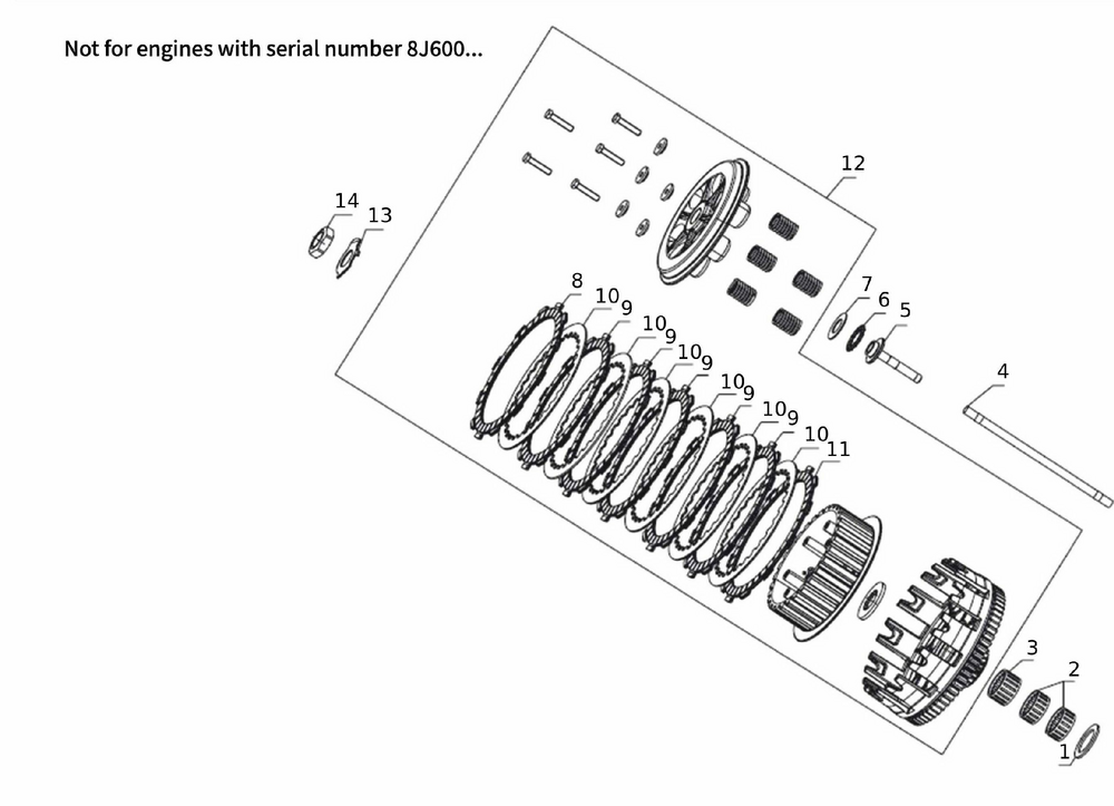 55707_0B1u884HzJvg3i Kupplung nicht für Motornummer 8J600...