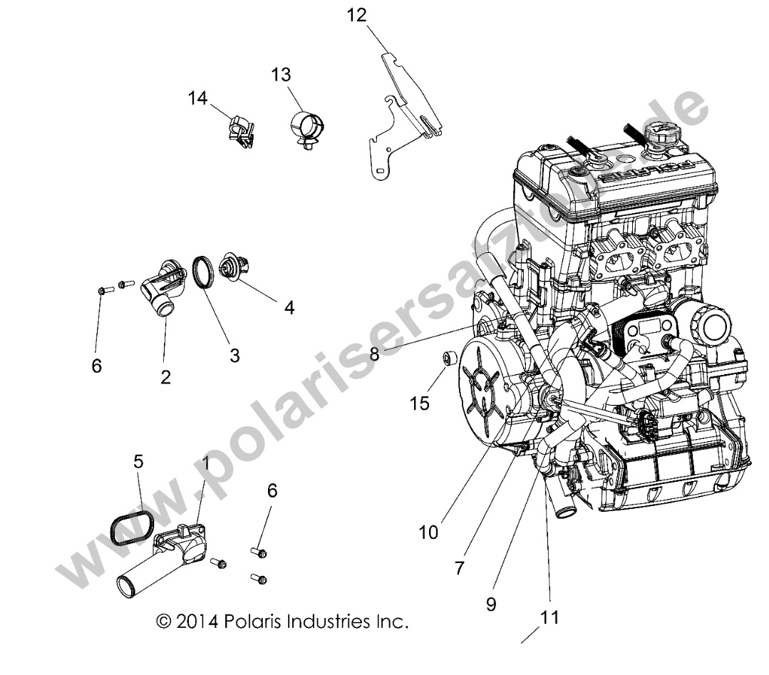 ENGINE, COOLING, THERMOSTAT and BYPASS