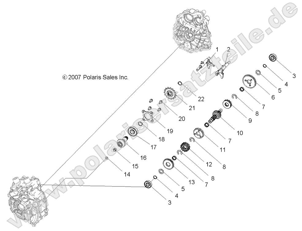 DRIVE TRAIN MAIN GEARCASE INTERNALS