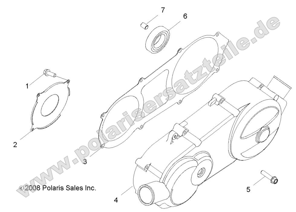 ENGINE, CRANKCASE COVER, LH