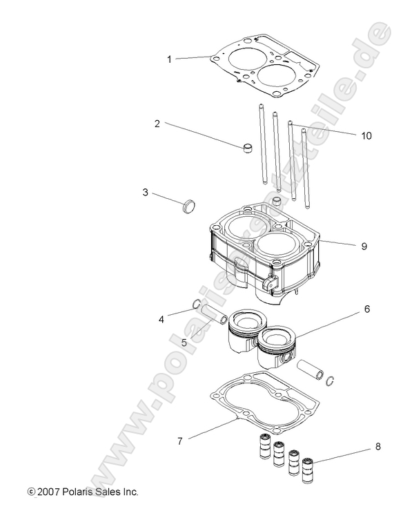 engine piston and cylinder