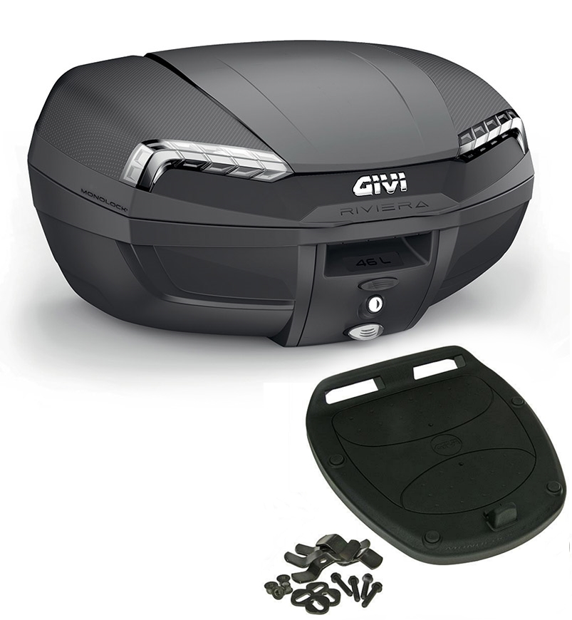Givi Monolock Topcase E46 NT Tech Riviera - 46 Liter - schwarz - inkl. Montagekit