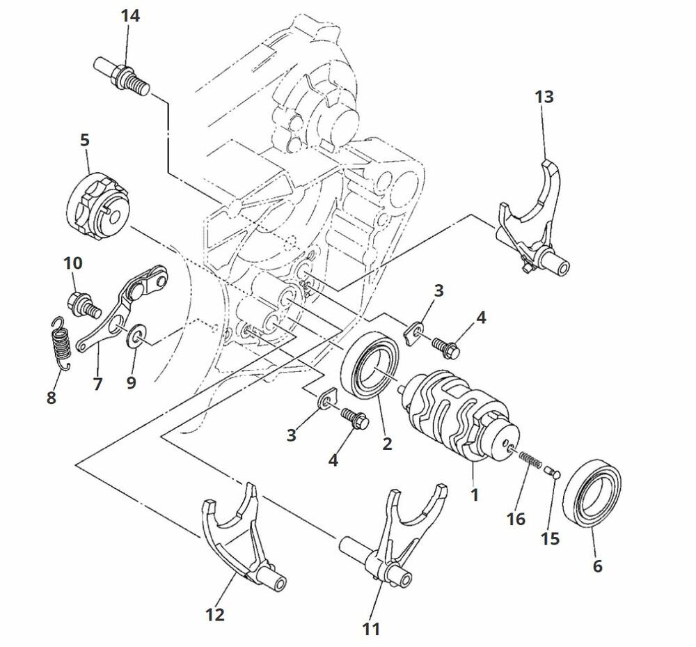 Fantic-XX-250-2T-Motocross-Schaltwalze Schaltwalze