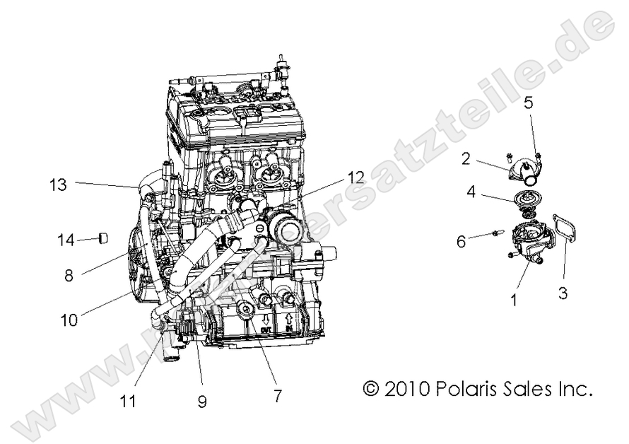 ENGINE, COOLING, THERMOSTAT and BYPASS