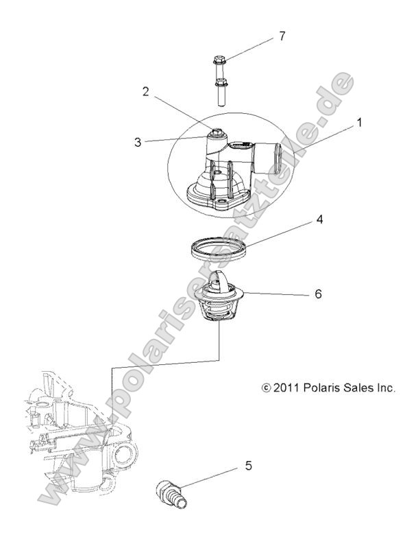 ENGINE, THERMOSTAT and COVER