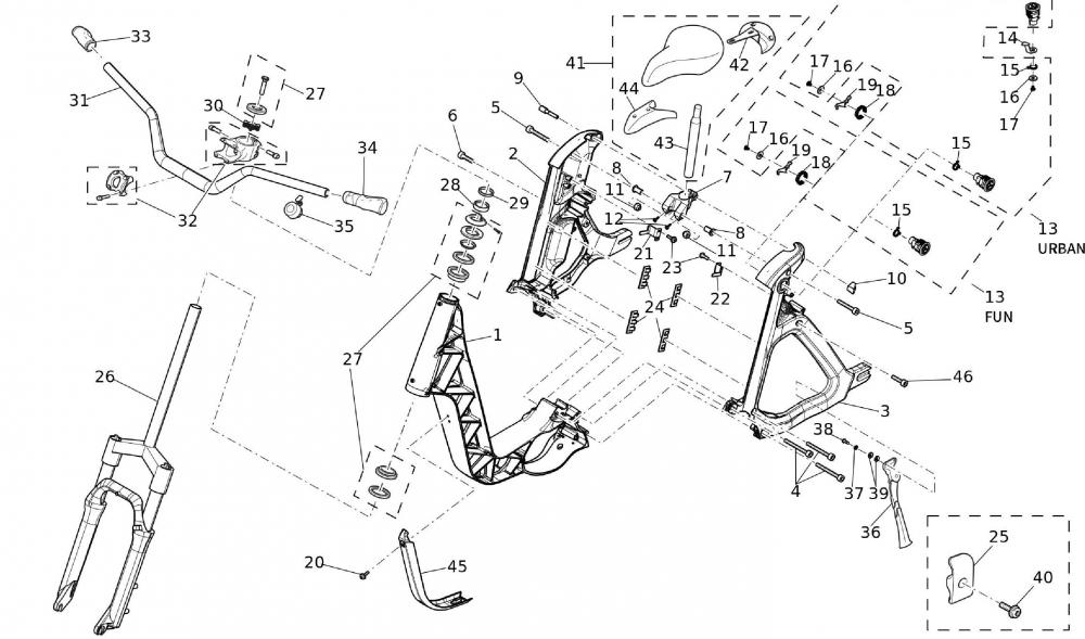 52553_4 Rahmen / Lenker  / Sattel