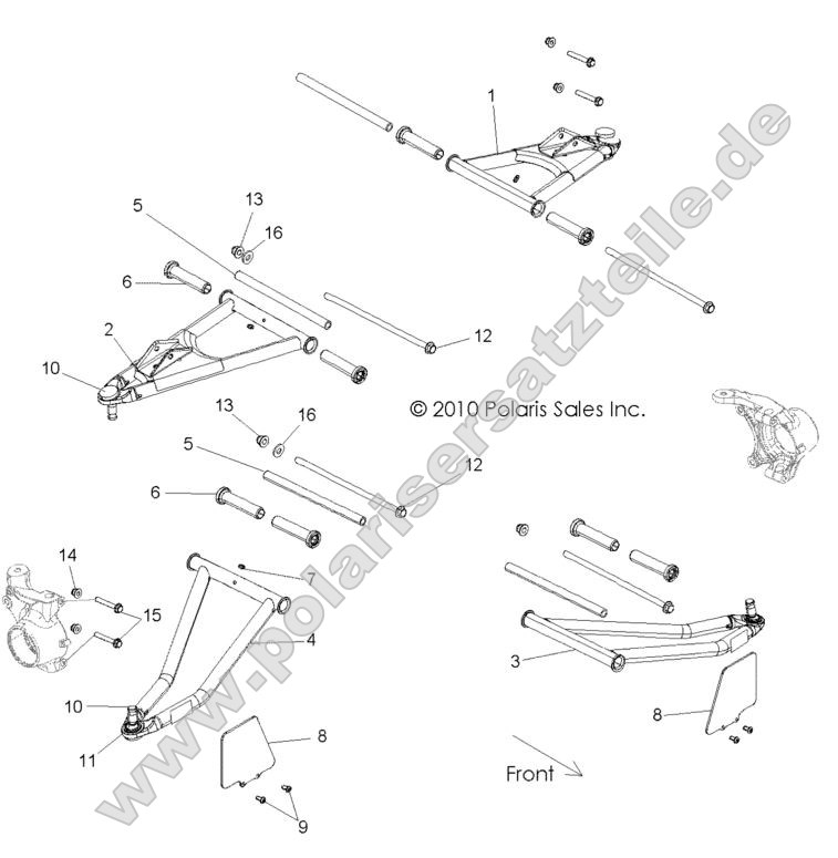 SUSPENSION, FRONT CONTROL ARMS