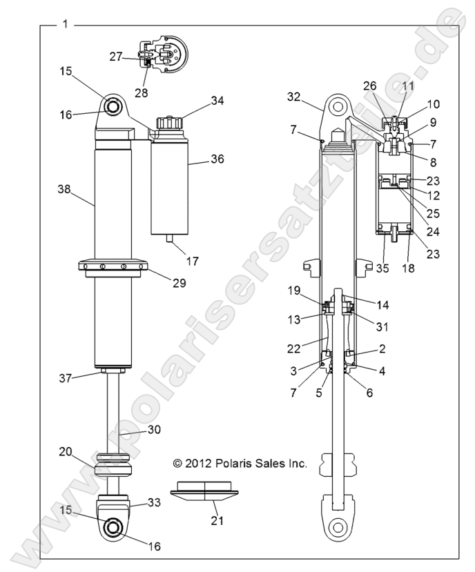 SUSPENSION, FRONT SHOCK (7043778)