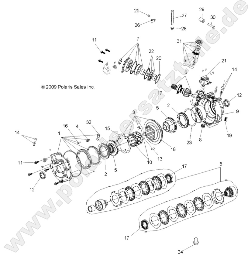 DRIVE TRAIN, FRONT GEARCASE and MOUNTING (Built 3/05/10 and Before)