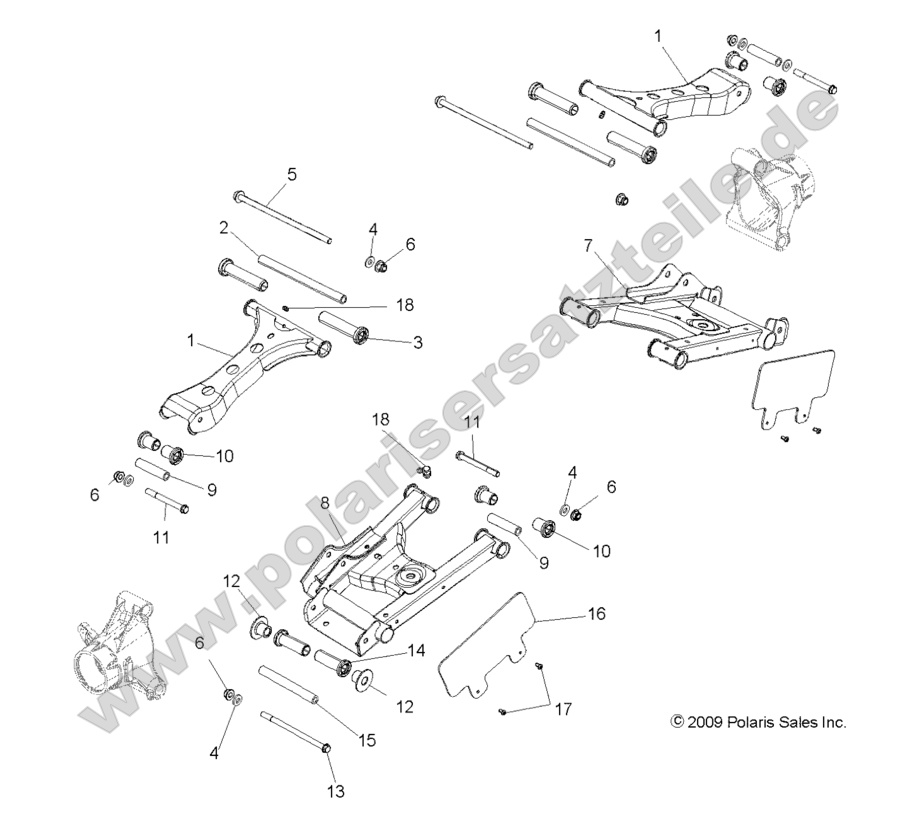 SUSPENSION, REAR CONTROL ARMS