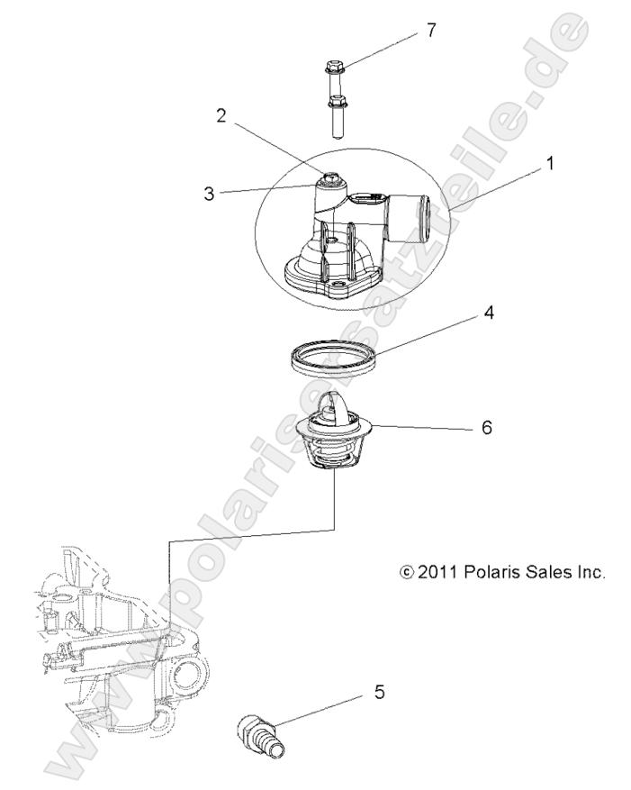 ENGINE, THERMOSTAT and COVER