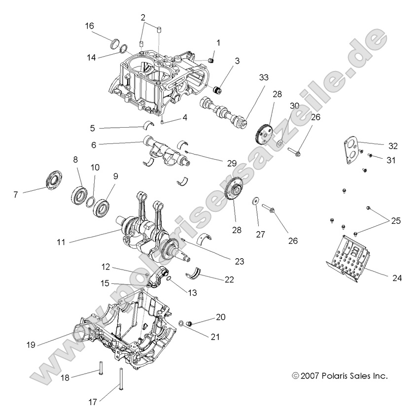ENGINE, CRANKCASE and CRANKSHAFT
