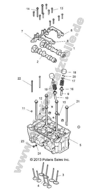 ENGINE, CYLINDER HEAD AND VALVES