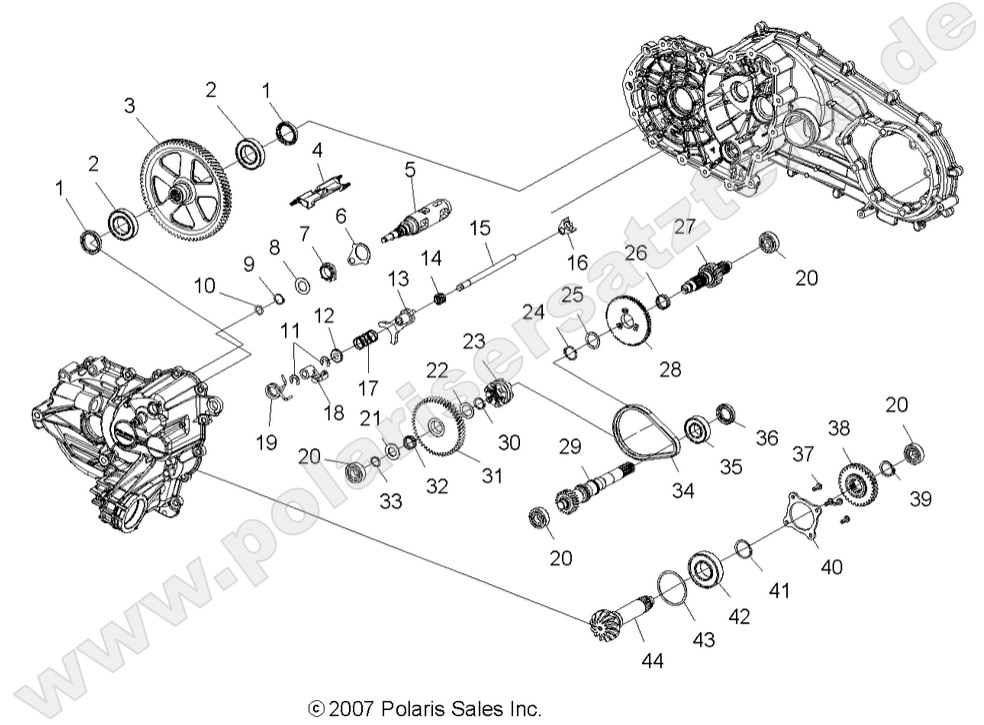 DRIVE TRAIN, MAIN GEARCASE INTERNALS