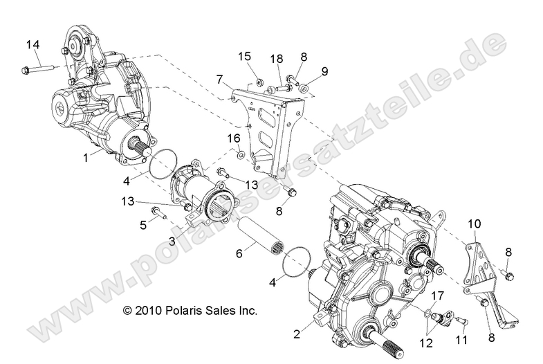 DRIVE TRAIN, GEARCASE, CARRIER MOUNTING