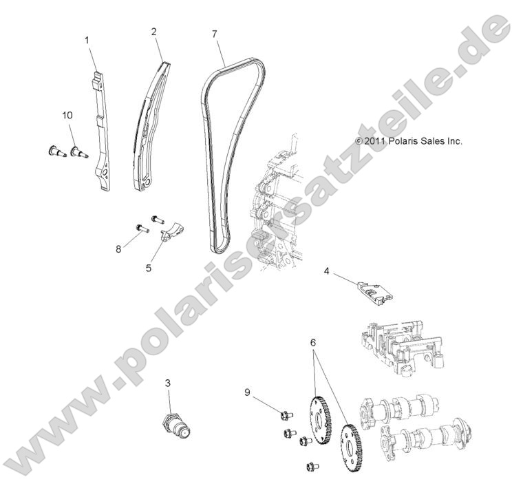 ENGINE, CAM CHAIN and SPROCKET