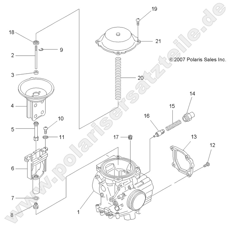 ENGINE, CARBURETOR UPPER
