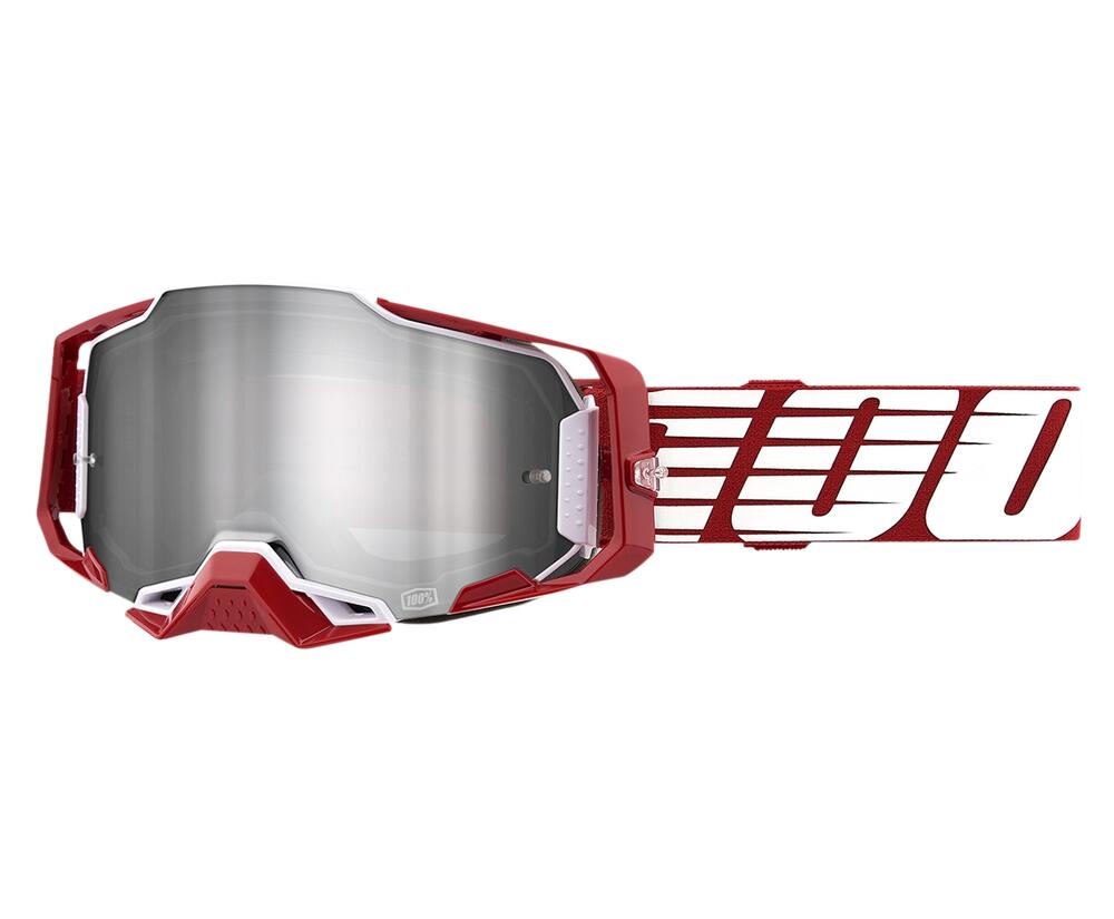 100% Crossbrille Armega - Deep red - Silber verspiegeltes HD Glas