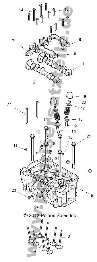ENGINE, CYLINDER HEAD AND VALVES
