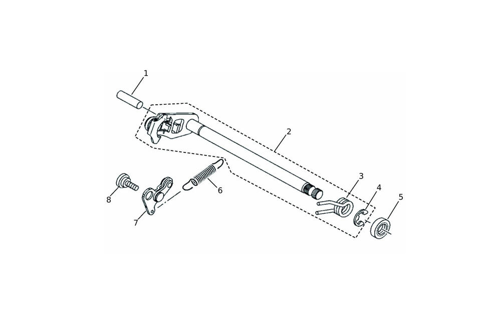 Caballero125MY24-Schaltwelle Schaltwelle
