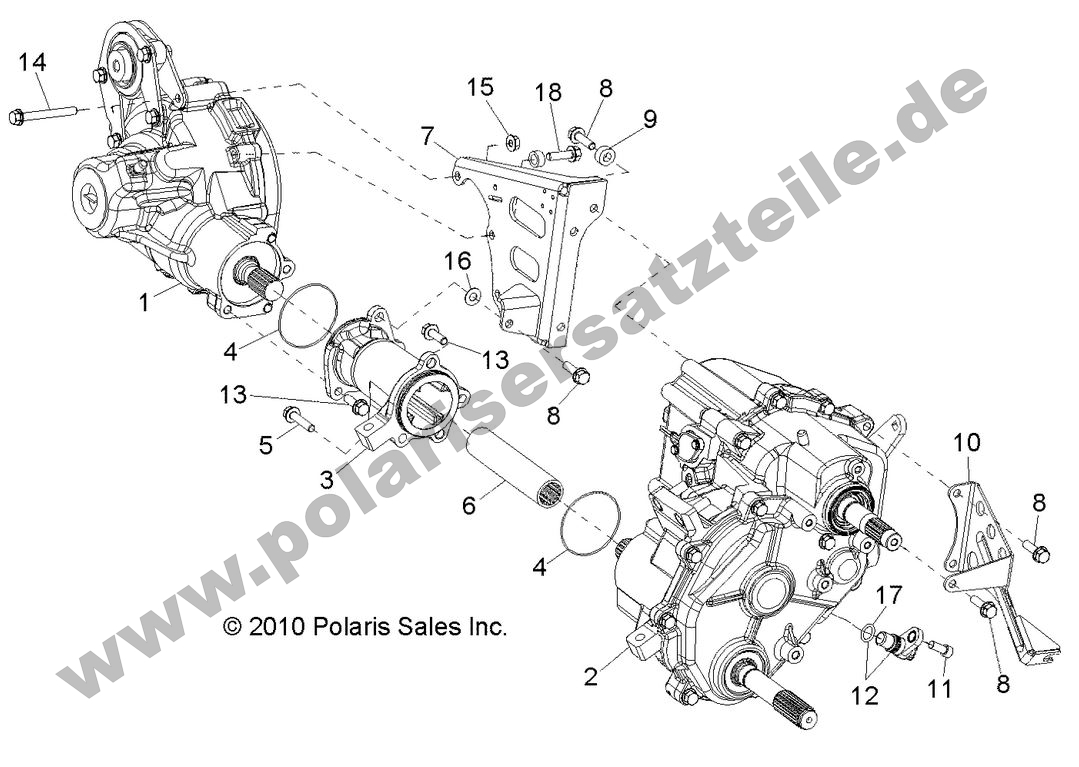 DRIVE TRAIN, GEARCASE, CARRIER MOUNTING